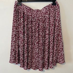 LOFT Skirt, Knee Length, Pleated, Size Medium